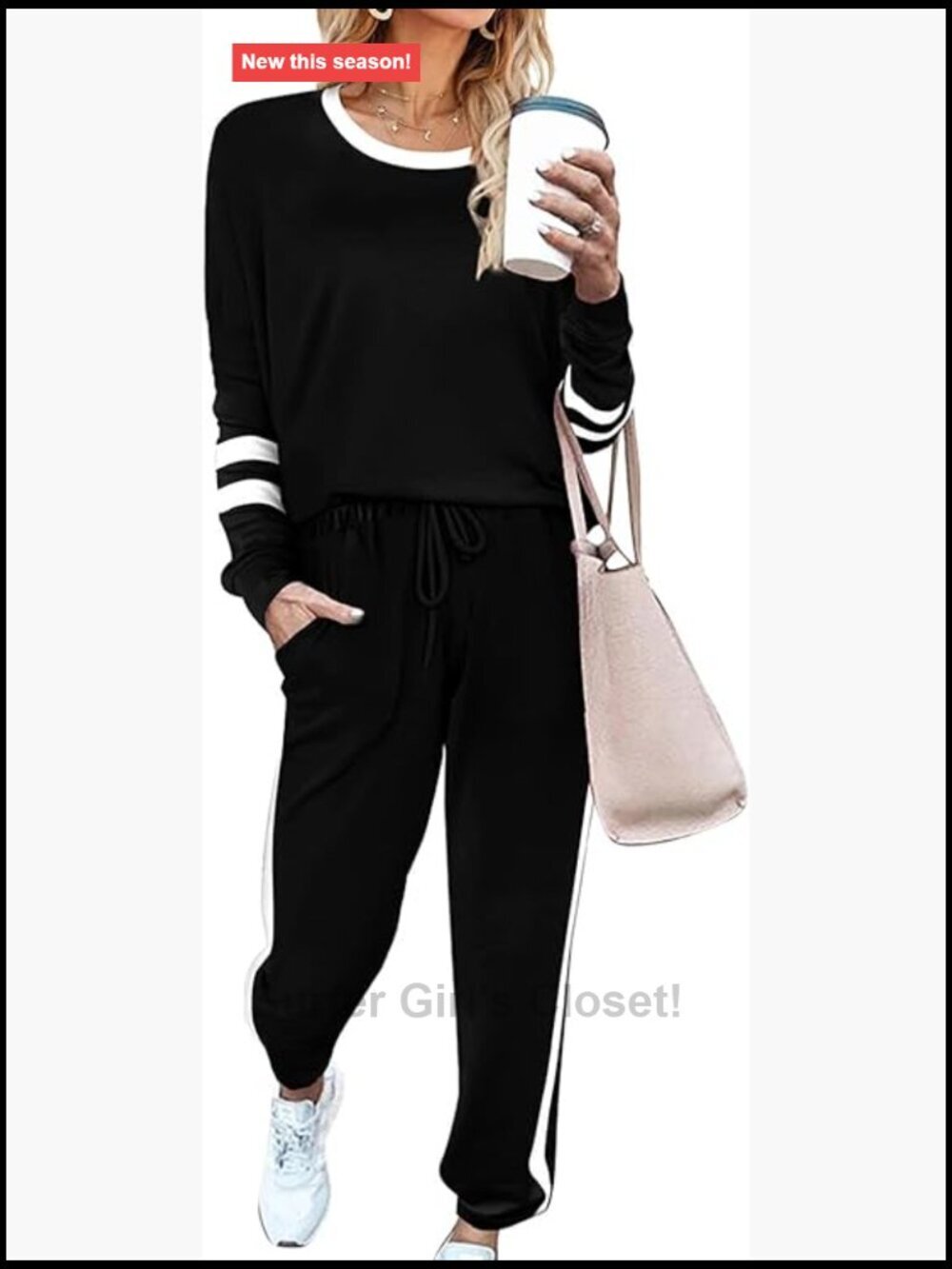 2 Piece Lounge Set Fall Casual Travel Outfits Sweatshirt Pajama Set Matching